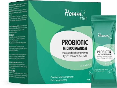 HOMM VITA PROBİYOTİK MİKROORGANİZMA İÇEREN TAKVİYE EDİCİ GIDA 2gr x 20 adet