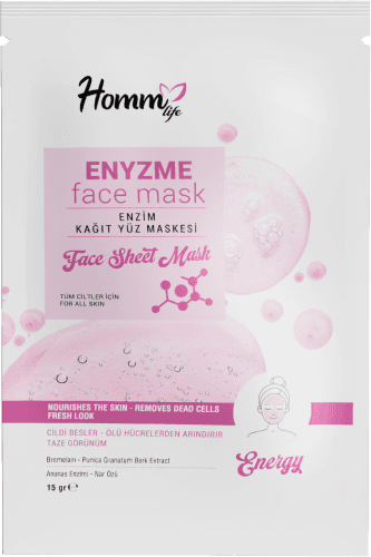 HOMM LIFE ENZİM KAĞIT YÜZ MASKESİ 15GR