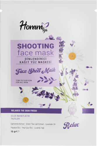 HOMM LIFE DİNLENDİRİCİ KAĞIT YÜZ MASKESİ 15GR