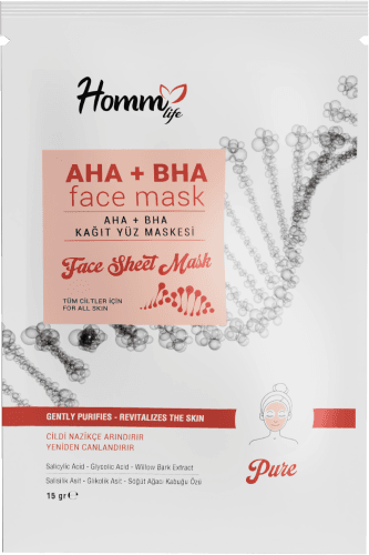 HOMM LIFE AHA-BHA KAĞIT YÜZ MASKESİ 15GR