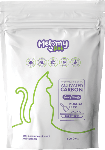 MELOMY PET KEDİ KUMU KOKU GİDERİCİ AKTİF KARBON 500 GR