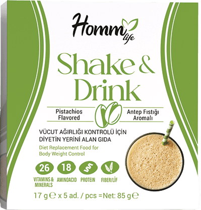HOMM LIFE FISTIK AROMALI  SHAKE & DRINK 17 GR X 5 ADET